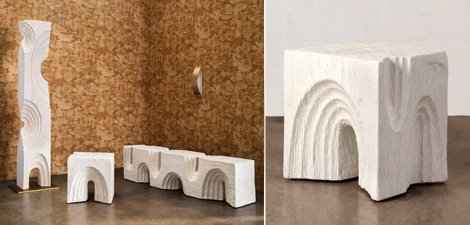 Приставной стол Kelly Wearstler Белый Echo Stool Приставной стол Kelly Wearstler Белый Echo Stool - Loft-Concept в Костроме