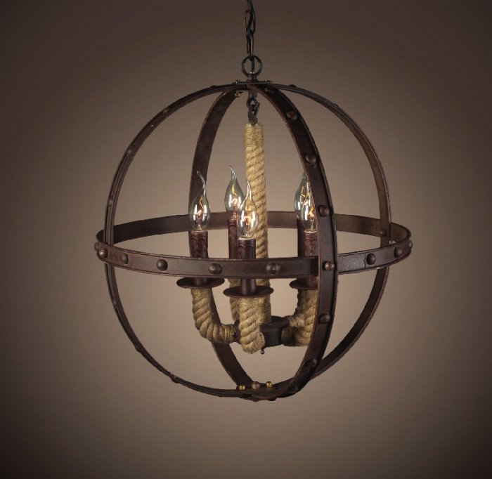 Люстра Spere Loft Rope Light Коричневый Люстра Spere Loft Rope Light Коричневый в Костроме | Loft Concept