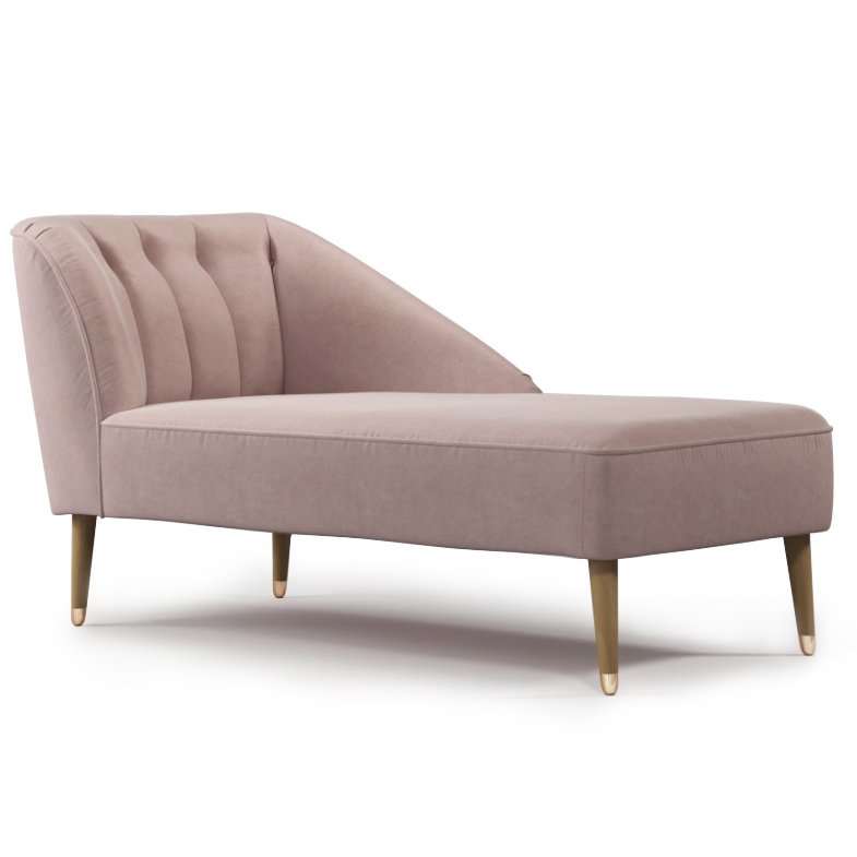 Кушетка Chaise Longue, Pink Cotton Velvet Розовый пастельный Кушетка Chaise Longue, Pink Cotton Velvet Розовый пастельный в Костроме | Loft Concept