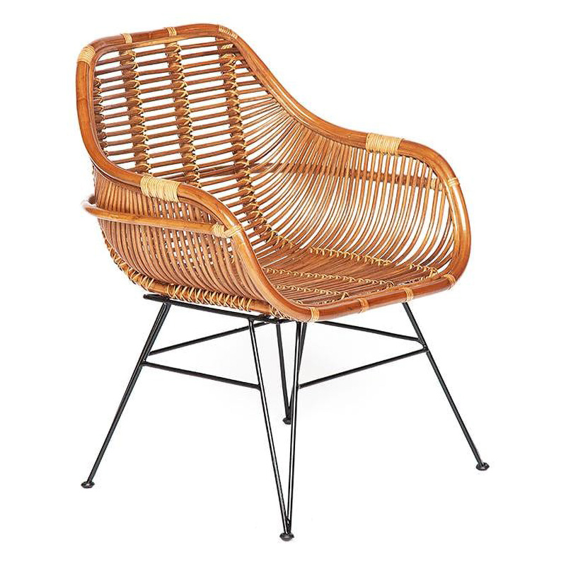 Кресло Rattan Wicker Chair Pitaya Древесина Черный Кресло Rattan Wicker Chair Pitaya Древесина Черный в Костроме | Loft Concept