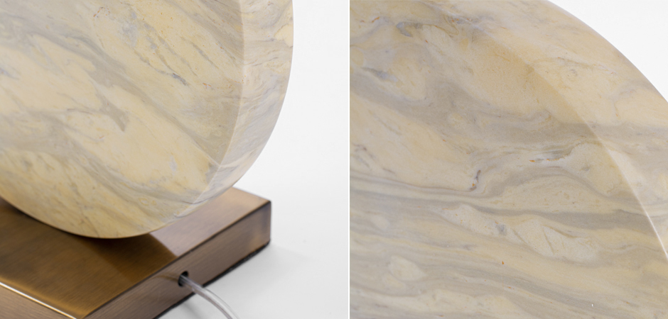 Настольная лампа Lua Grande Table Lamp beige marble - фото №1