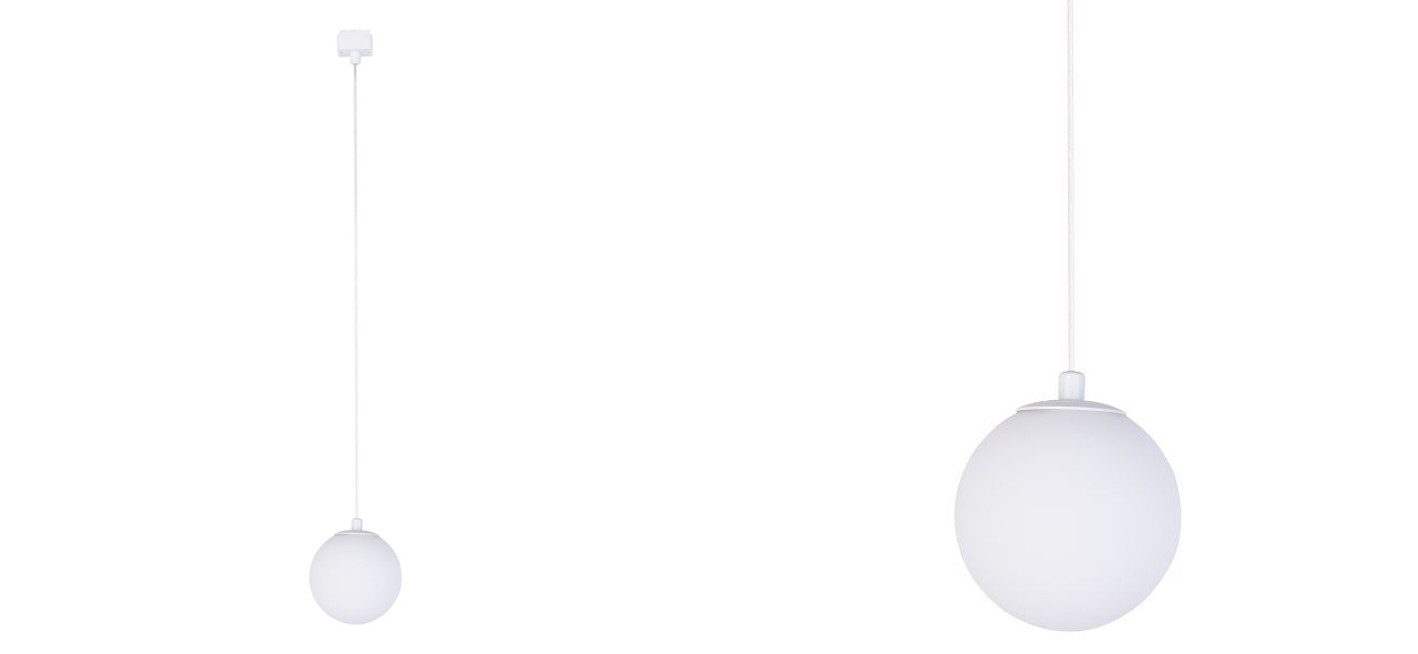 Магнитный подвесной светильник с круглым плафоном Magsus White - фото