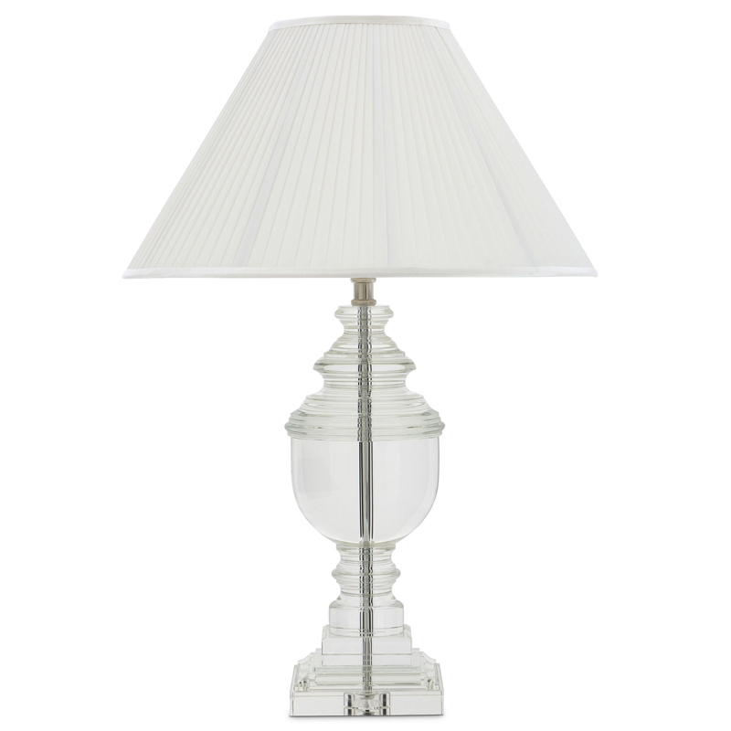 Настольная лампа Eichholtz Table Lamp Noble Прозрачный Белый Никель Настольная лампа Eichholtz Table Lamp Noble Прозрачный Белый Никель в Костроме | Loft Concept