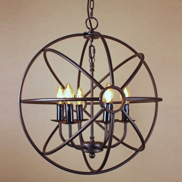 Люстра Orb Iron Farn Sphere Pendant Коричневый Люстра Orb Iron Farn Sphere Pendant Коричневый в Костроме | Loft Concept