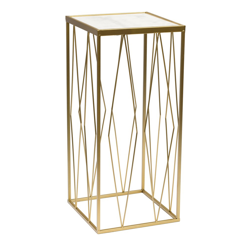 Подставка Geometric Interior Stand белый мрамор Золотой Белый Мрамор Bianco Подставка Geometric Interior Stand белый мрамор Золотой Белый Мрамор Bianco в Костроме | Loft Concept