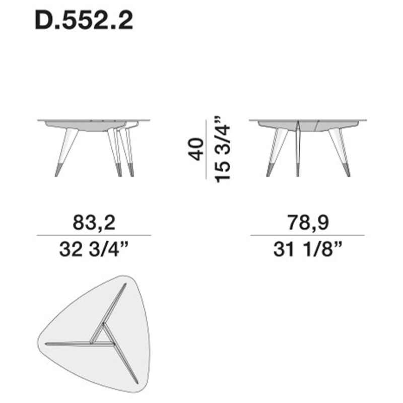 Дизайнерский кофейный стол со стеклянной столешницей Gio Ponti D.552.2 Coffee Table Дизайнерский кофейный стол со стеклянной столешницей Gio Ponti D.552.2 Coffee Table в Костроме