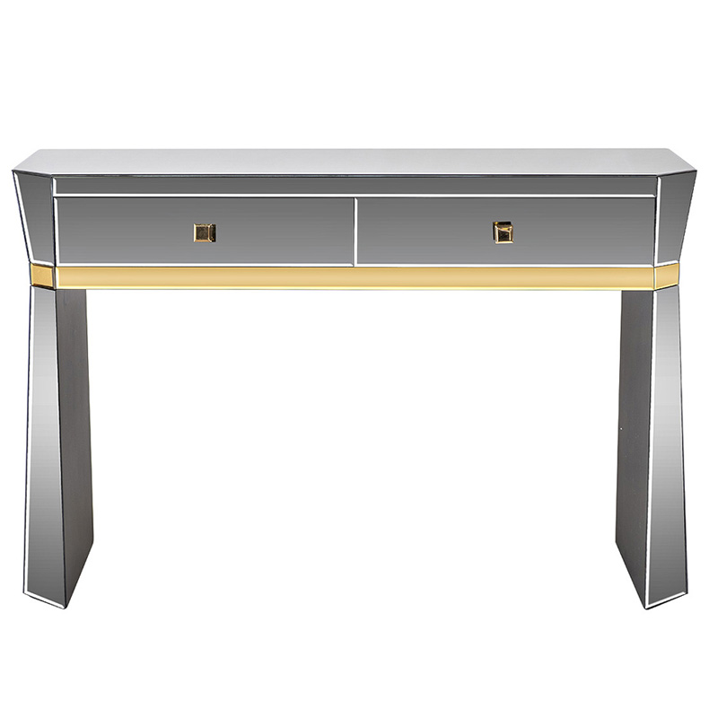 Консоль зеркальная Emiliano Mirrored Console Зеркало Золотой Консоль зеркальная Emiliano Mirrored Console Зеркало Золотой в Костроме | Loft Concept