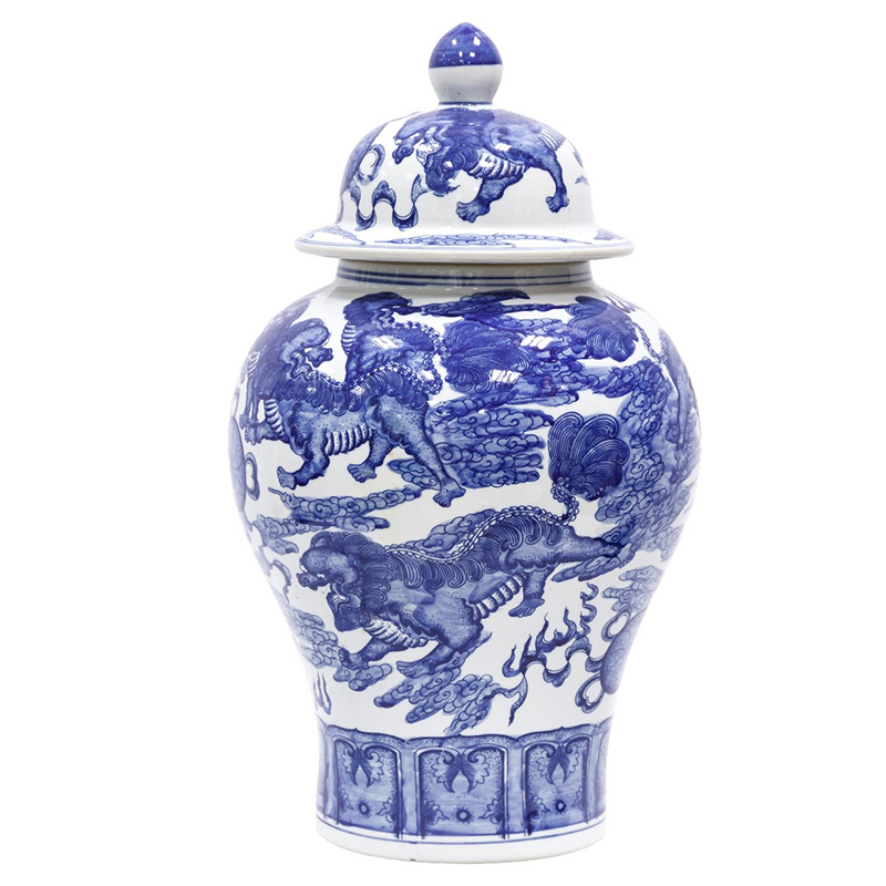 Ваза Blue White Chinese Dragon Vase Синий Белый Ваза Blue White Chinese Dragon Vase Синий Белый в Костроме | Loft Concept