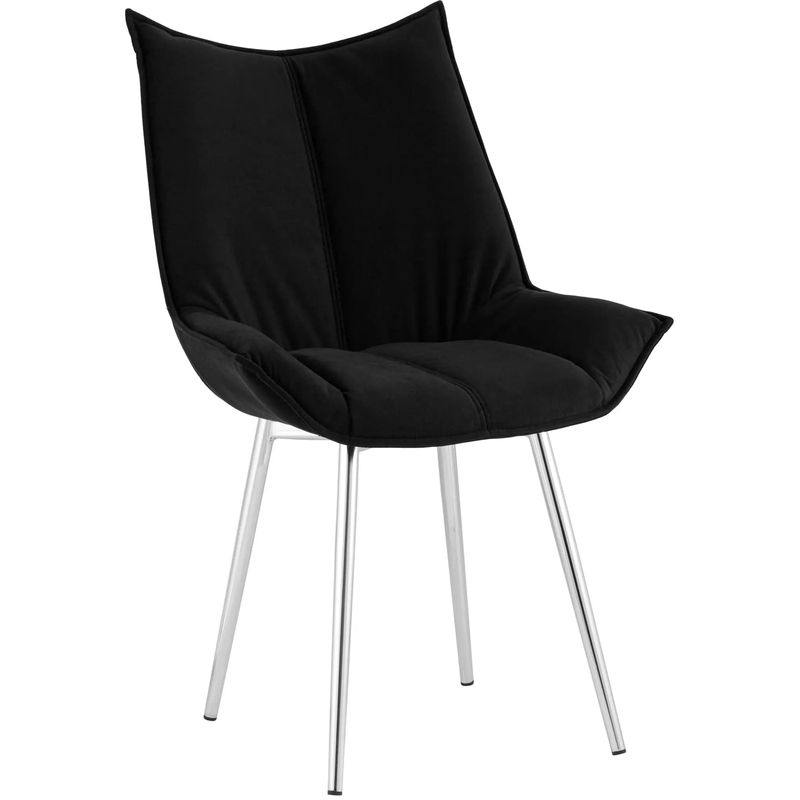 Стул Oslo Chair Черный Велюр Черный Серебряный Стул Oslo Chair Черный Велюр Черный Серебряный в Костроме | Loft Concept
