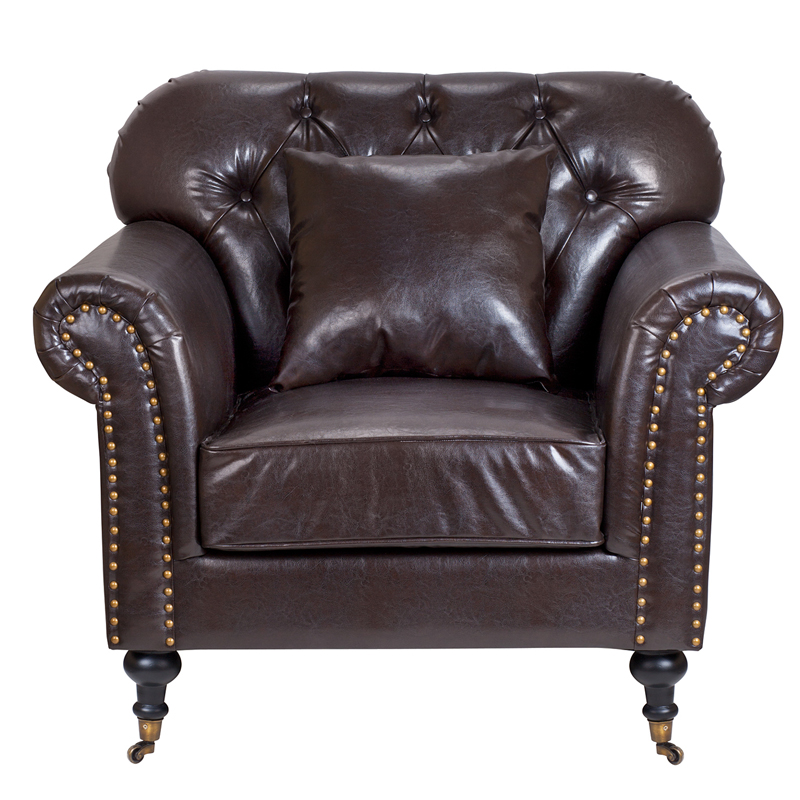 Кресло Taddeo Armchair brown Коричневый Кресло Taddeo Armchair brown Коричневый в Костроме | Loft Concept
