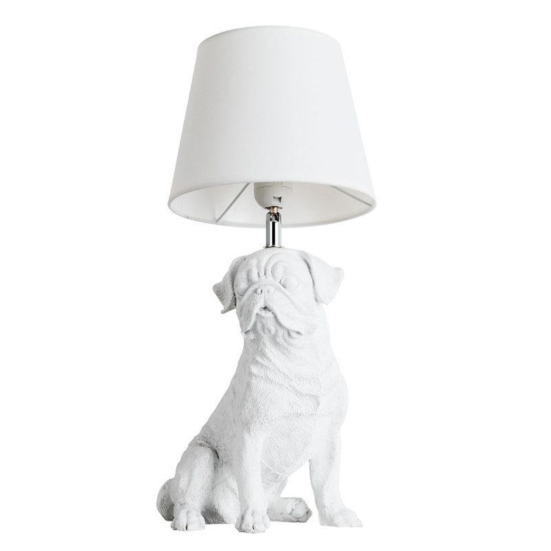 Настольная лампа White Bulldog Table Lamp Белый Настольная лампа White Bulldog Table Lamp Белый в Костроме | Loft Concept