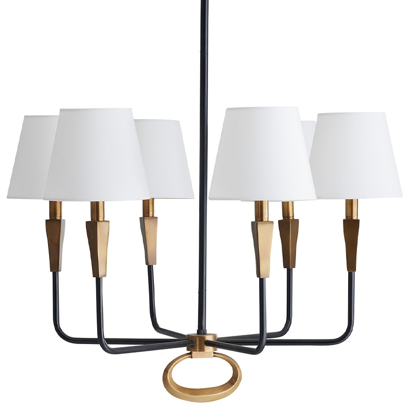 Люстра Arteriors JEREMIAH CHANDELIER Бронза Белый Черный Люстра Arteriors JEREMIAH CHANDELIER Бронза Белый Черный в Костроме | Loft Concept