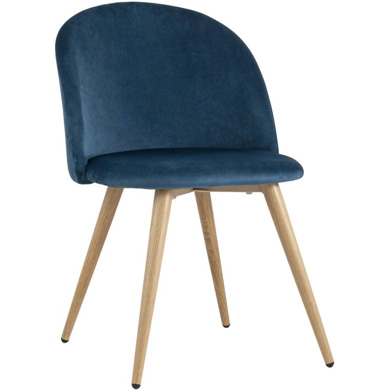 Стул Miruna Chair II Синий Велюр Синий Древесина Стул Miruna Chair II Синий Велюр Синий Древесина в Костроме | Loft Concept