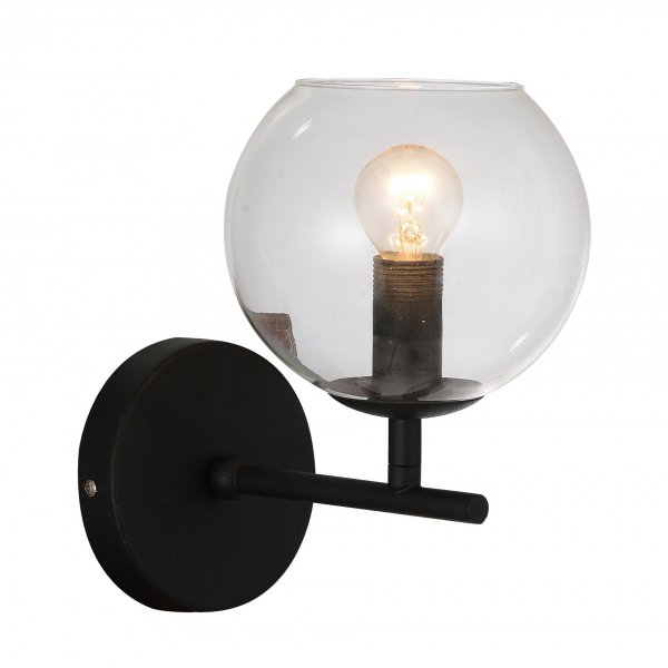 Настенный светильник Sphere Cumulus Glass Wall Черный Настенный светильник Sphere Cumulus Glass Wall Черный в Костроме | Loft Concept