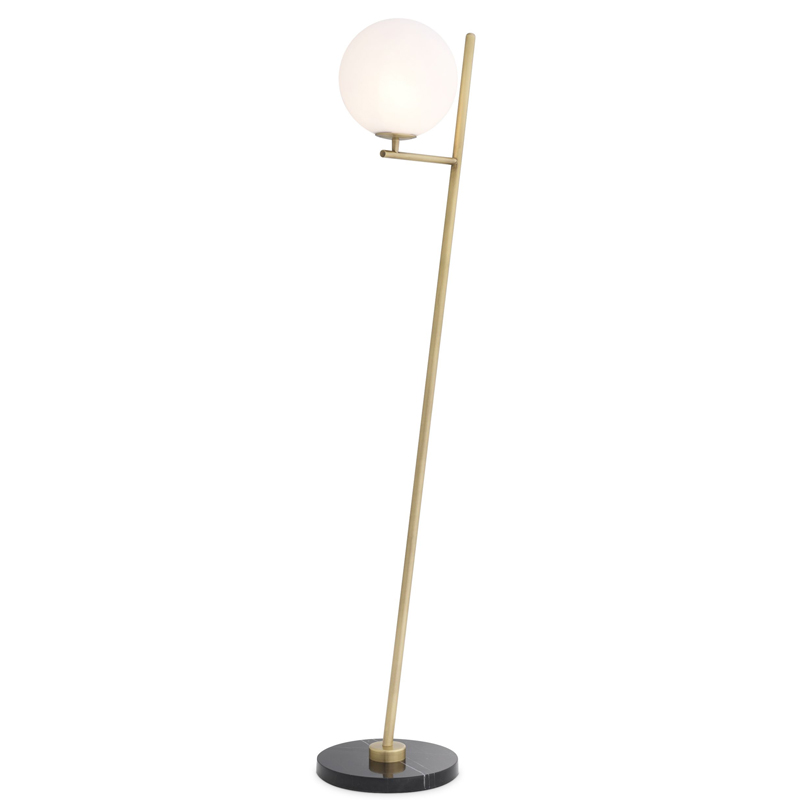 Торшер Eichholtz Floor Lamp Flynn Brass Латунь Античная полированная Белый Черный Мрамор Nero Торшер Eichholtz Floor Lamp Flynn Brass Латунь Античная полированная Белый Черный Мрамор Nero в Костроме | Loft Concept
