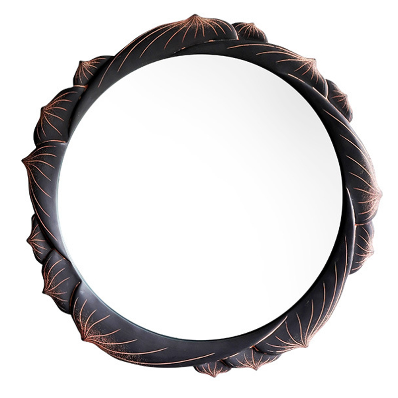 Зеркало Mirror Lotus Графит Розовый пастельный Зеркало Mirror Lotus Графит Розовый пастельный в Костроме | Loft Concept
