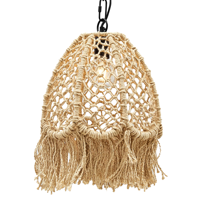 Люстра в стиле бохо Manuela Boho Chandelier Черный Бежевый Люстра в стиле бохо Manuela Boho Chandelier Черный Бежевый в Костроме | Loft Concept