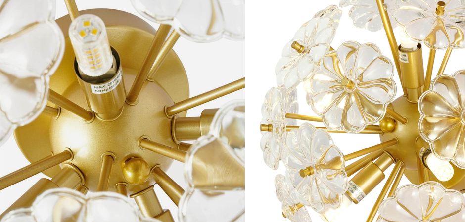 Бра Glass Flowers Sputnik Wall Lamp Бра Glass Flowers Sputnik Wall Lamp - Loft-Concept в Костроме