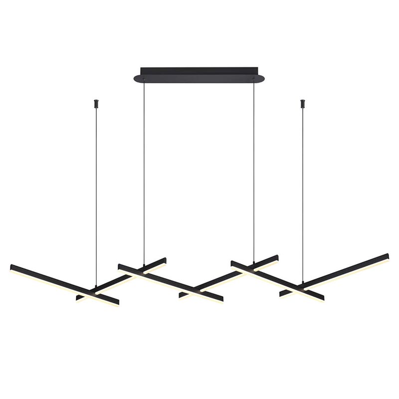 Люстра Rolf Black Lines Linear Chandelier Черный Люстра Rolf Black Lines Linear Chandelier Черный в Костроме | Loft Concept
