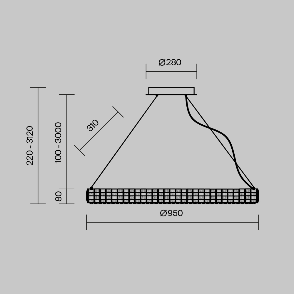 Люстра подвесная Castello 3000К 35Вт в Костроме