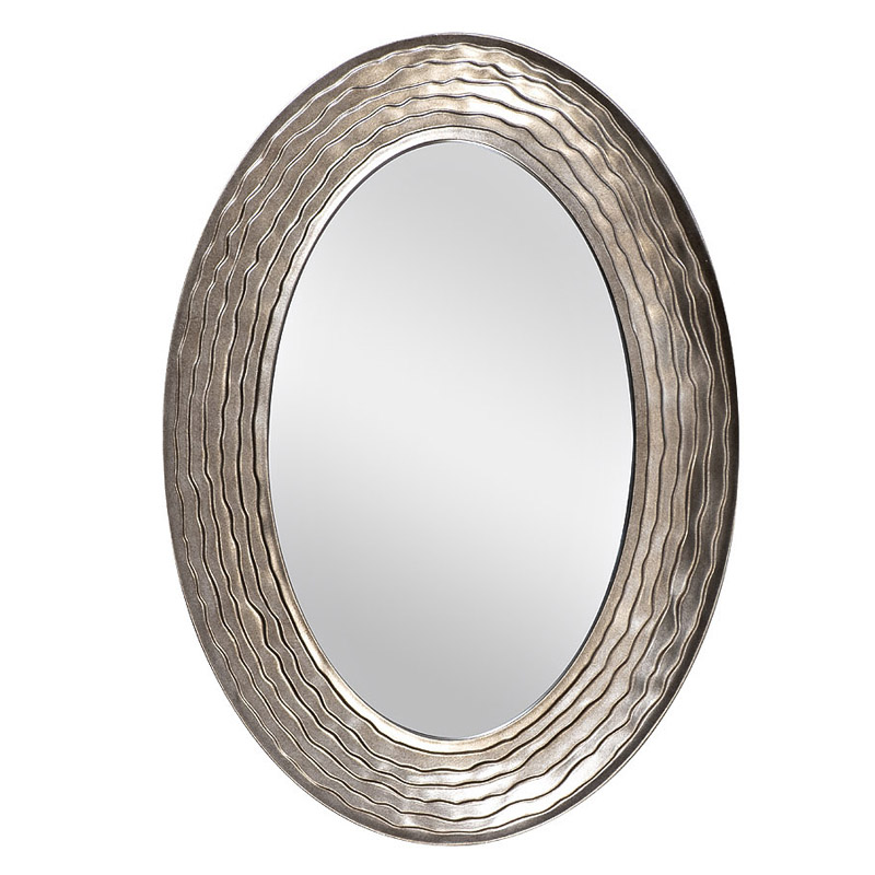 Зеркало Waves Dark Silver Oval Mirror Зеркало Waves Dark Silver Oval Mirror в Костроме | Loft Concept