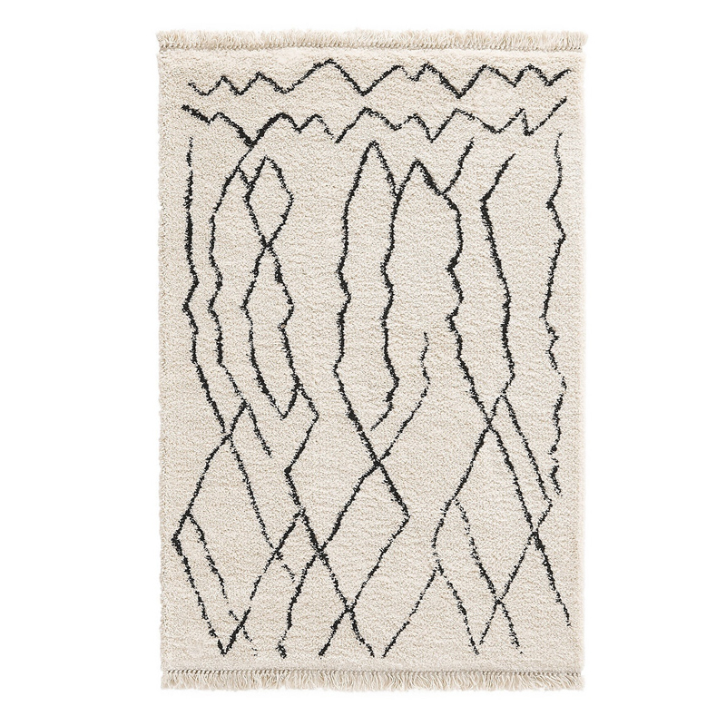 Ковер Oriental Style Carpet II Черно-белый Ковер Oriental Style Carpet II Черно-белый в Костроме | Loft Concept