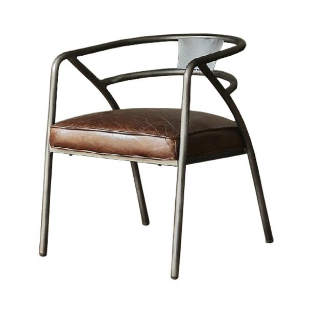 Стул Loft Industrial Armchair Fat Коричневый Металлик винтаж Стул Loft Industrial Armchair Fat Коричневый Металлик винтаж в Костроме | Loft Concept