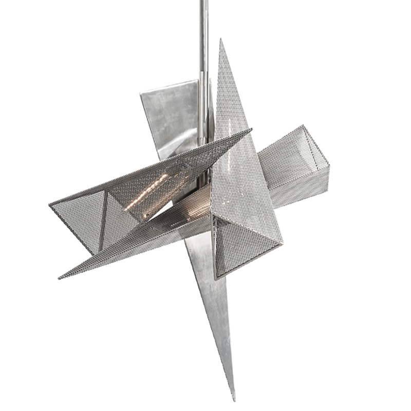 Люстра Susan Hornbeak TRYSTAN CHANDELIER - Silver Leafed Perforated Steel Pyramids Silver Серебряный Люстра Susan Hornbeak TRYSTAN CHANDELIER - Silver Leafed Perforated Steel Pyramids Silver Серебряный в Костроме | Loft Concept