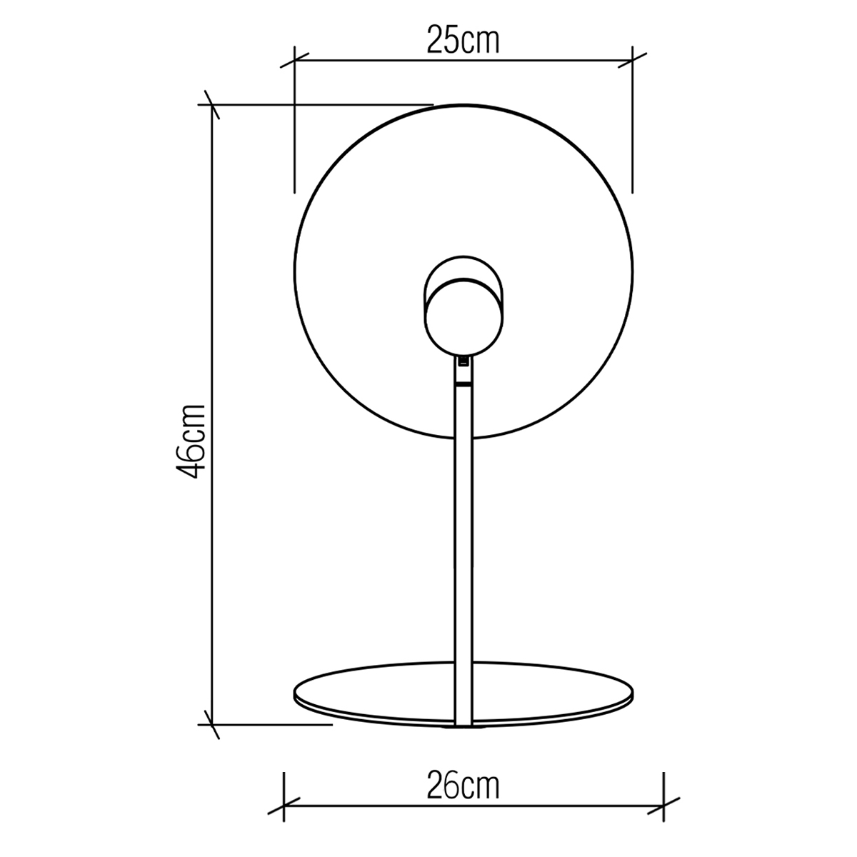 Настольная лампа с круглым деревянным отражателем и черным цилиндрическим плафоном Accord Lighting в Костроме