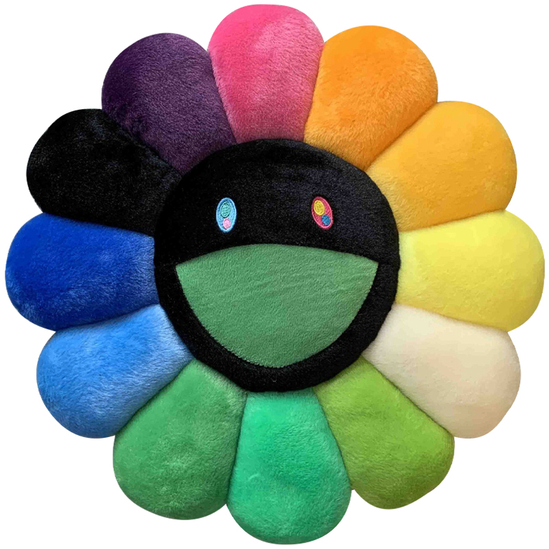 Подушка Takashi Murakami Black Мульти Черный Подушка Takashi Murakami Black Мульти Черный в Костроме | Loft Concept