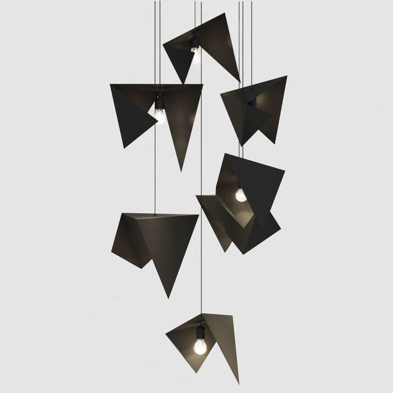Люстра Chandelier BIRD 7 black LGH0731 Черный матовый Люстра Chandelier BIRD 7 black LGH0731 Черный матовый в Костроме | Loft Concept