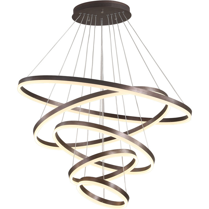 Люстра Ribbon Circles Chandelier Темная бронза Люстра Ribbon Circles Chandelier Темная бронза в Костроме | Loft Concept
