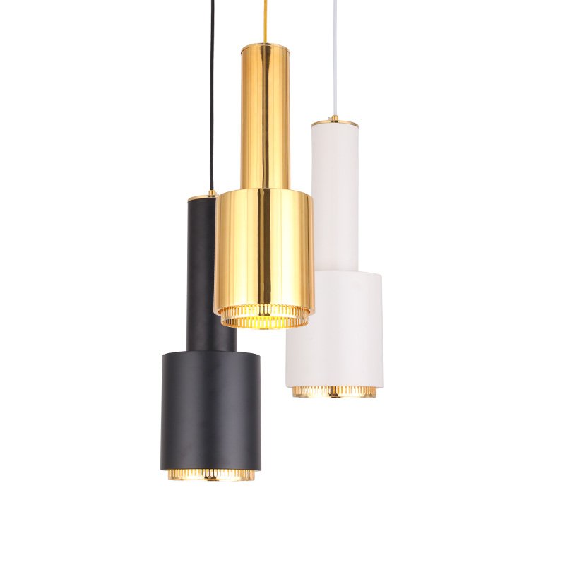 Подвесной светильник Alvar Aalto A110 Pendant Lamp Латунь Белый Черный Подвесной светильник Alvar Aalto A110 Pendant Lamp Латунь Белый Черный в Костроме | Loft Concept