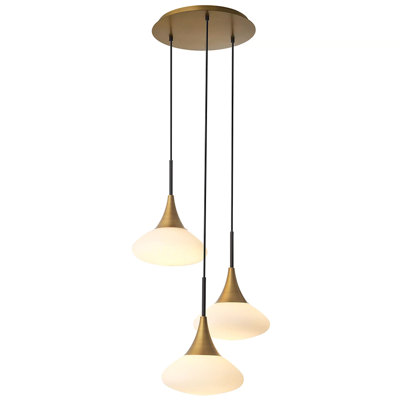Люстра Eichholtz Chandelier Duco S Латунь Белый Люстра Eichholtz Chandelier Duco S Латунь Белый в Костроме | Loft Concept