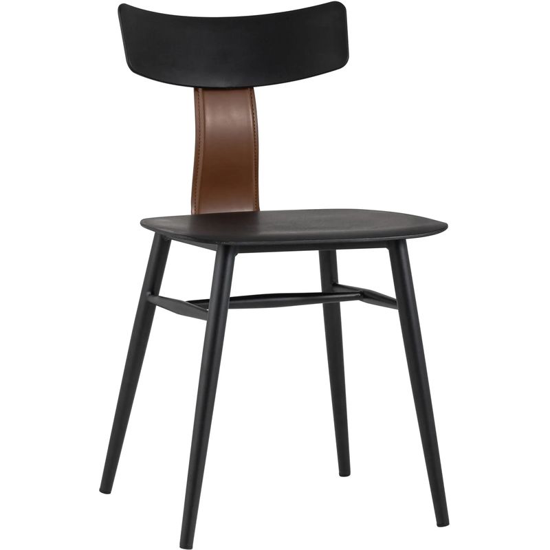 Стул ANT Black Eco-Leather Черный Коричневый Стул ANT Black Eco-Leather Черный Коричневый в Костроме | Loft Concept