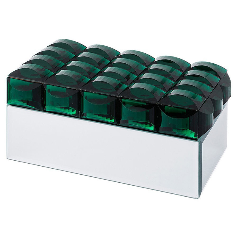 Шкатулка Glass Emerald Mirror Box Изумрудный Зеркало Шкатулка Glass Emerald Mirror Box Изумрудный Зеркало в Костроме | Loft Concept