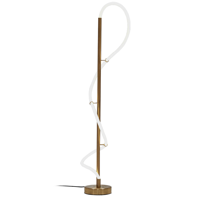 Светодиодный торшер Knot Brass Light Белый Латунь Светодиодный торшер Knot Brass Light Белый Латунь в Костроме | Loft Concept