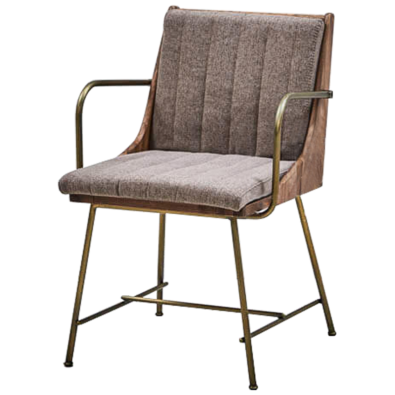 Стул Eoran Stool gray-beige Коричневый Бронза Бежево-серый Стул Eoran Stool gray-beige Коричневый Бронза Бежево-серый в Костроме | Loft Concept