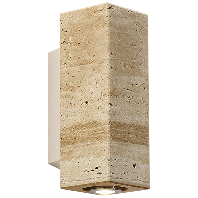 Бра Travertine Spot Wall Lamp Бежевый Песочный Белый Бра Travertine Spot Wall Lamp Бежевый Песочный Белый в Костроме | Loft Concept