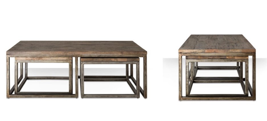 Журнальный стол Industrial Metal Rust Triple Table Журнальный стол Industrial Metal Rust Triple Table - Loft-Concept в Костроме