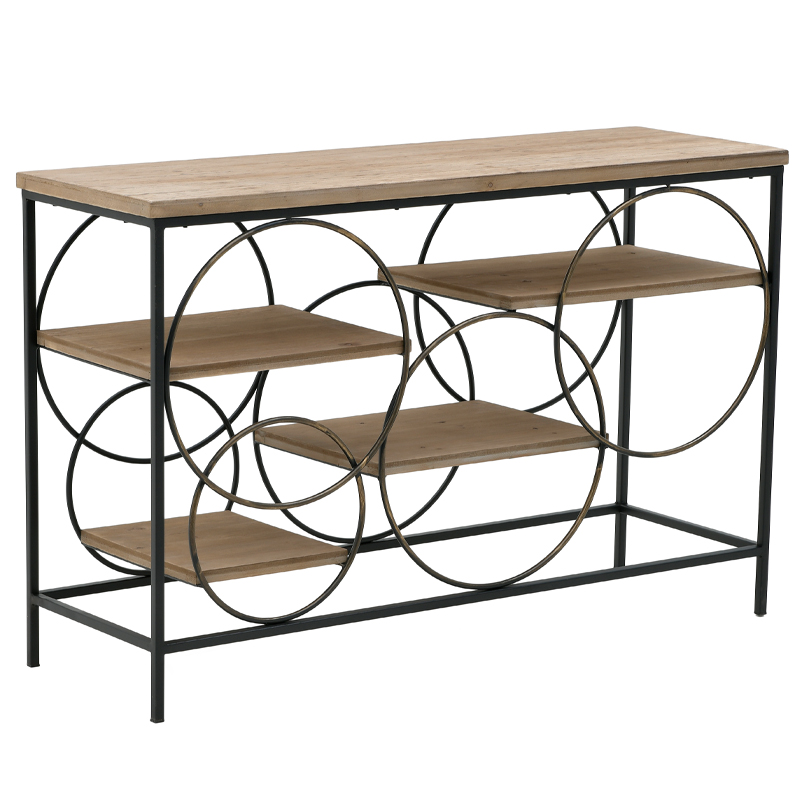 Консоль Circles Loft Console Черный Бежево-серый Консоль Circles Loft Console Черный Бежево-серый в Костроме | Loft Concept