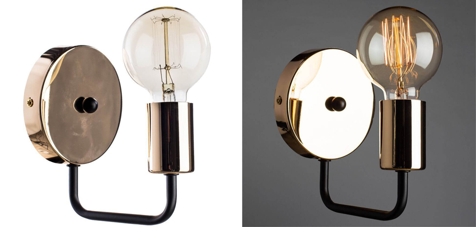 Бра Loft Industrial Glossy Gold Sconces Бра Loft Industrial Glossy Gold Sconces - Loft-Concept в Костроме