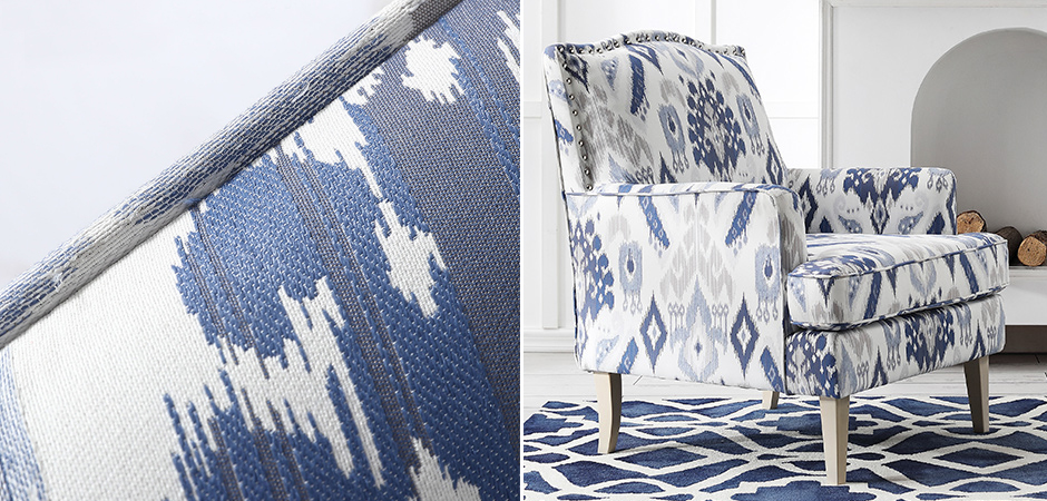 Кресло Armchair Ornament Blue Ikat Кресло Armchair Ornament Blue Ikat - Loft-Concept в Костроме