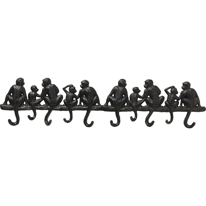 Настенная вешалка Monkey Family L Черный Настенная вешалка Monkey Family L Черный в Костроме | Loft Concept