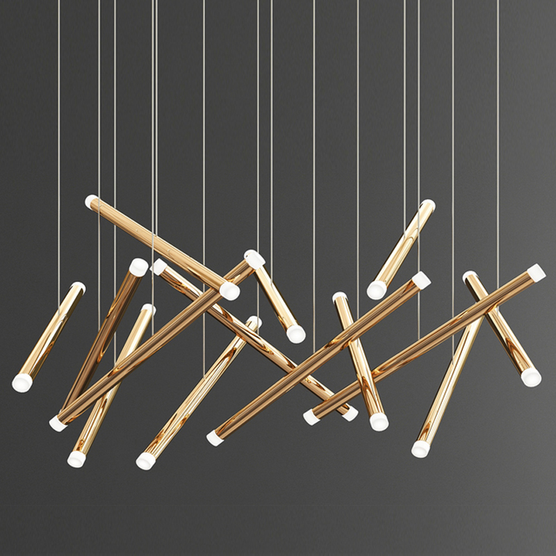 Люстра Dutti D0068 LED Chandelier Modern 14 Глянцевое золото Люстра Dutti D0068 LED Chandelier Modern 14 Глянцевое золото в Костроме | Loft Concept