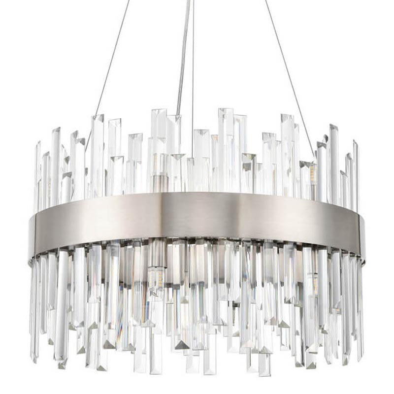Люстра Cramer Chandelier 50 satin nickel Прозрачный (Transparent) Никель Сатин Люстра Cramer Chandelier 50 satin nickel Прозрачный (Transparent) Никель Сатин в Костроме | Loft Concept