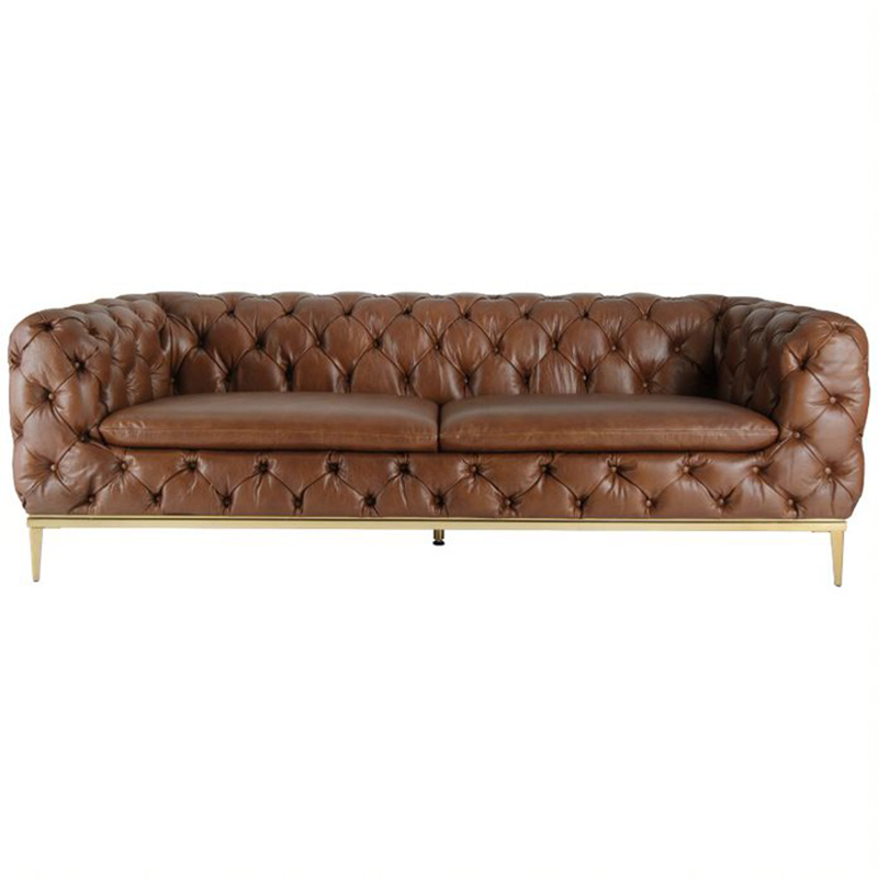 Диван Dorsten Sofa brown leather Коричневый Диван Dorsten Sofa brown leather Коричневый в Костроме | Loft Concept