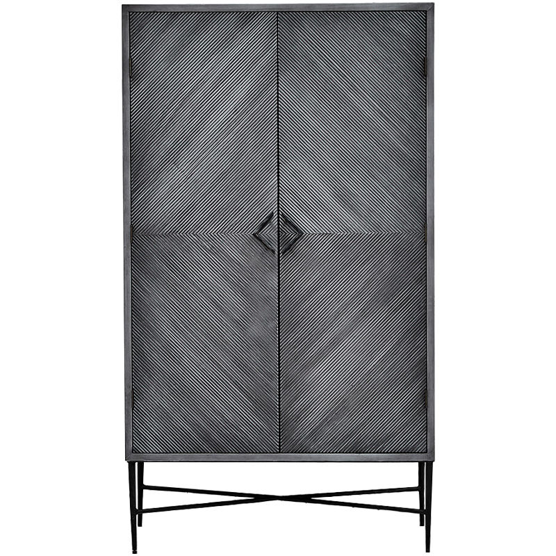 Шкаф Macayo Wardrobe Серый Черный Коричневый Шкаф Macayo Wardrobe Серый Черный Коричневый в Костроме | Loft Concept