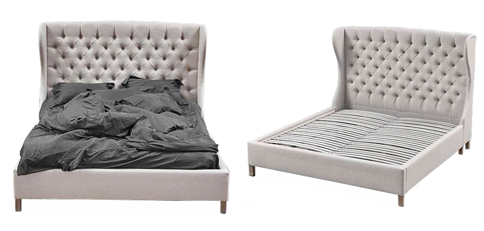 Кровать Aivengo Bed Light Gray Кровать Aivengo Bed Light Gray - Loft-Concept в Костроме