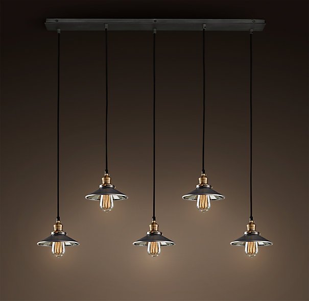 Люстра Loft Cone Pendant Reflector 5 Line Черный Люстра Loft Cone Pendant Reflector 5 Line Черный в Костроме | Loft Concept